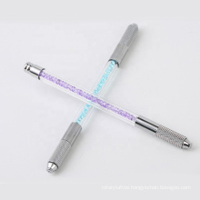 Double Heads Microblading Pen Permanent Makeup Eyebrow Tattoo Manual Pen Cosmetic Both Crystal